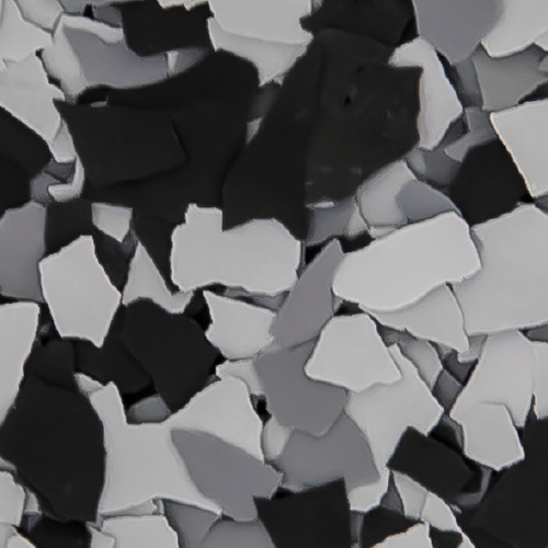 Glacier decorative flake blend sample.